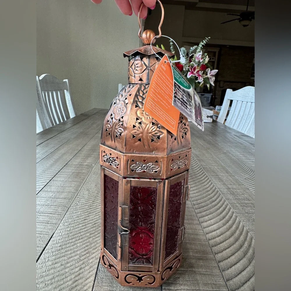 Decorative Garden Tea-light Candle Lantern (NWT)